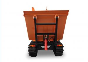 China Hydrostatic Transmission 80HP Crawler Dump Truck , Tracked Mini Dumper ISO Approval with front loader on sale