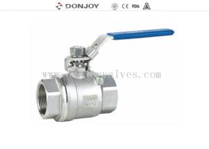 Wholesale SS304 2 Peice Sanitary Ball Valve With manual plastic handle from china suppliers