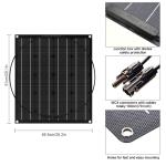 Black Fiber ETFE Surface 50w Flexible Solar Panel For Yacht Rv Camping Travel