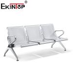 Comfortable Three Seater Airport Chair , Powder Coated Steel Reception Waiting