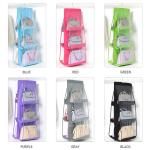 90*35*35cm 2Pcs 6 Pocket Foldable Hanging Bag Hanging Closet Organizer