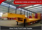 70 Ton 13 Meters Carbon Steel Q345B Lowbed Semi Trailer