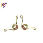 Carbon Steel Double Hook Torsion Coil Spring Special Shaped With Gold Zinc