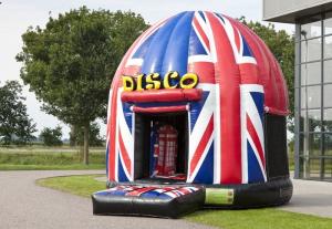 Wholesale Funny Disco Bouncer House Union Jack,Potable PVC Inflatable Jumping House from china suppliers