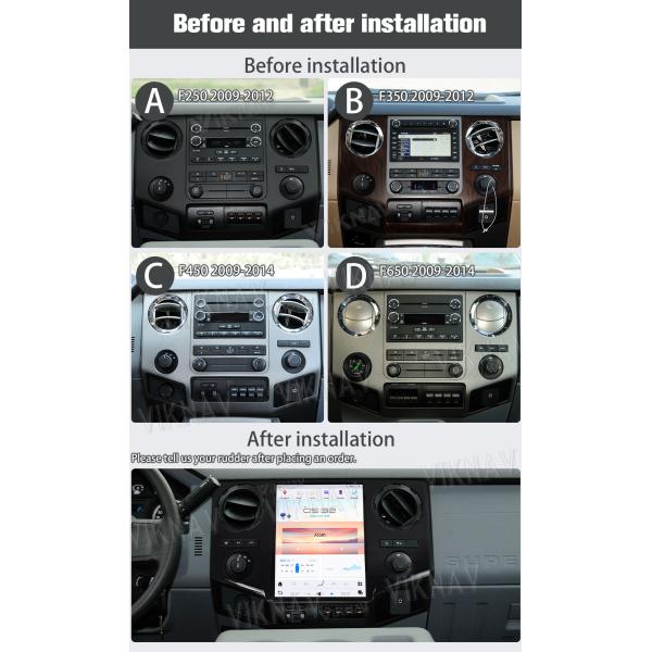 Viknav Car Radio For Ford F250 F350 F450 F650 (2009-2014) 12.1 inch Android 13 Auto Multimedia GPS Navigation Head Unit
