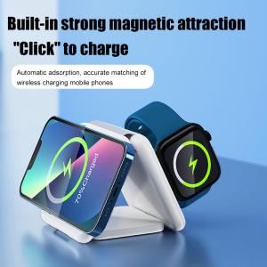 China 3 In 1 Magnetic Travel Wireless Charging Station Multiple Device on sale