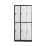 Commercial H1850mm 6 Door Steel Locker Cabinet Metal Gym Locker