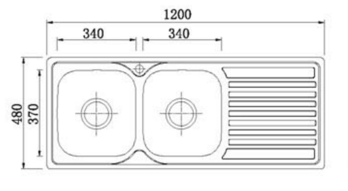 Contemporary Style Project Sink SS 304 Material For 400mm Cabinet