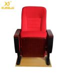 Soild Wood Armrest Cold Rolled Strong Steel Chairs For Church Halls Floor