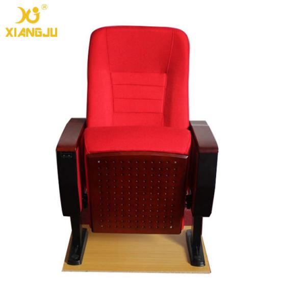 Soild Wood Armrest Cold Rolled Strong Steel Chairs For Church Halls Floor