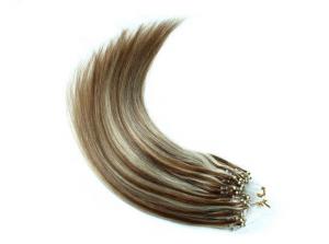 China 18 Inch Silky Straight Micro Ring Cambodian Virgin Hair Extensions Highlighted Color on sale