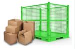 Foldable Steel Stillage Pallet Cage Custom Color Powder Coated Galvanized 1200mm