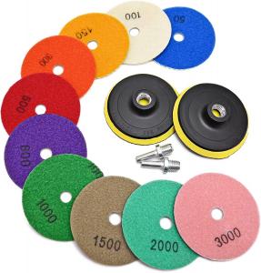 Wholesale 13 Packs 4 Inch Diamond Polishing Pad 1500 Grit For Marble from china suppliers
