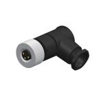 60V M8 Female Plastic Screw Connector Assembly 3 4 Pin 4A 90 Degree