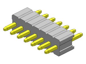 Wholesale Pin Header Connector 1.27mm Serise Single Row Straight Type 1*2PIN To 1*50PIN SQ0.40mm from china suppliers