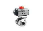 Weld Connection End Sanitary Control Valves AISI 316L Double Acting Pneumatic