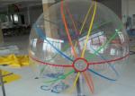 Customized Retail Stripe colorful Inflatable Walking On Water Balls Plato 1.0mm