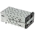TE 2214574-8 QSFP+ Cage Ganged (2x2) with Heat Sink Connector Included Lightpipe