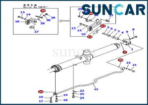 Wholesale D475A-3 Komatsu Parts 707-98-67510 7079867510 Hydraulic Blade Lift Repair Cylinder Seal Kits from china suppliers