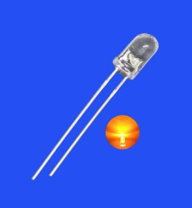 Wholesale Flashing LED 5mm 3.0Hz 1/6 Duty Cycle Orange Color 600nm 600-1200mcd Round Clear Lens Dip Blinking LED from china suppliers