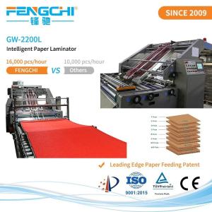 Wholesale Automatic Glue Flute Litho Lamination Machine For Paper Membrane 18500*3050*2880mm from china suppliers