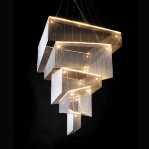 Wholesale Hotel Large Project Chandelier rectangle interior lighting(WH-CC-26) from china suppliers