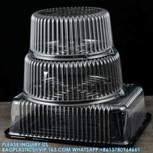 Wholesale 10-11&quot; Plastic Disposable Cake Containers Carriers With Dome Lids And Cake Boards Cake Carriers For Transport from china suppliers