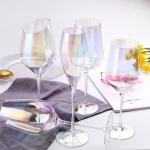 Electroplated Rainbow Wine Glass , Transparent Burgundy Wine Glass Decanter Set