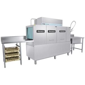 Semi Integrated Conveyor Commercial Dishwasher With Safety Features