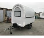 White Mobile Food Truck For Hot Dog Hamburger Ice Cream Food Van