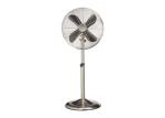 18" Metal Blade Oscillating Fan Air Circulation Brushed Stainless Steel / Retro