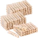 Wooden Clothespins - Heavy Duty Outdoor Clothes Clips for Hanging Clothes, Art,