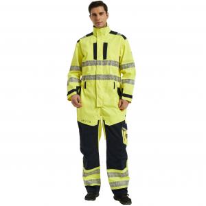 China CVC Hivis Yellow Fire Retardant Overall For Electric Industry on sale