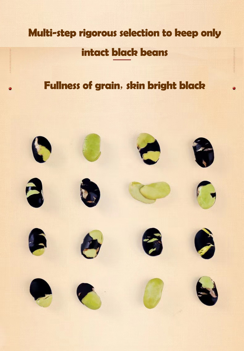 High Fiber Roasted Black Beans Snack Crispy Salted