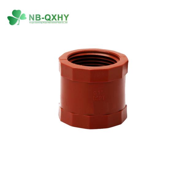 Hot Water Brown Red Pn16 Female Coupling Forged Bathroom Accessories Pph Pipe