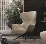 Designer Classic Furniture Fiberglass Lounge Chair Cloth Rotating Mad Joker