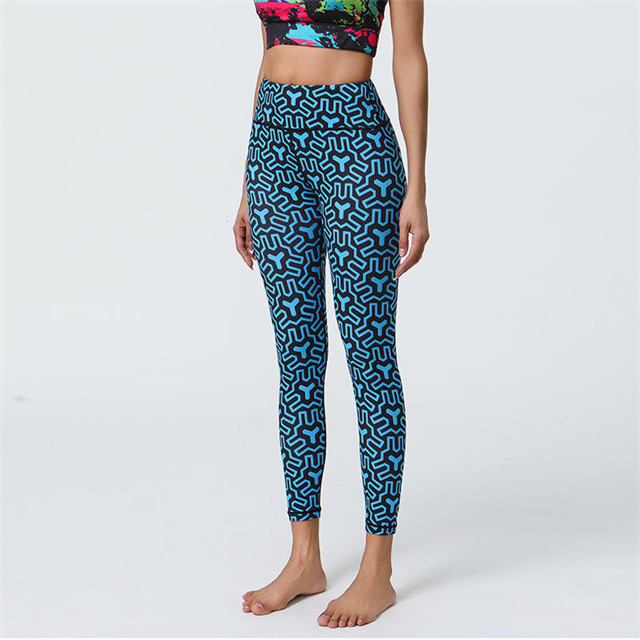 Sport Yoga Pants High Waist Tights Butt-lifting Yoga Leggings Printed Women's Fitness Leggings