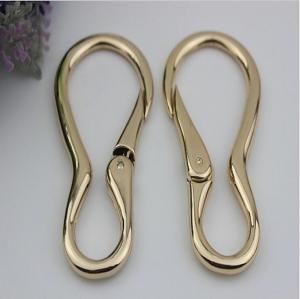 Wholesale Handbag fitting length 90 mm light gold color zinc plated snap hook with good quality from china suppliers