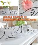 PVC Tablecloth Gold Silver Flower Soft Glass Square/Rectangle Tablecover