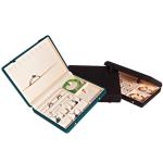 Coffee Color Microfiber Leather Jewelry Box for Necklace Bracelet Stud Set and