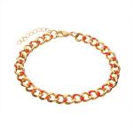 Punk Style Enamel Color Stainless Steel Charm Bracelets 18K Gold Plated