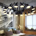 LED black spider chandelier Long Lighting Loft Living Room dining room