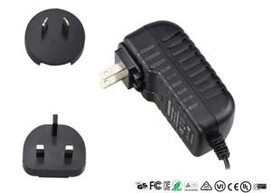 China 15W Interchangeable Plugs Universal Travel Adapter 15V 1A Switching Adapters on sale