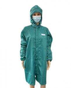 Wholesale Workshop 5mm Stripe Dust Free ESD Uniform Coat With Hood from china suppliers