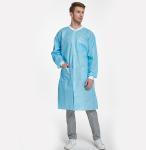 High Performance Premium Quality SMS Disposable Lab Coat With Knitted Cuffs and