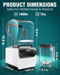 Coffee Shop Professional Equipment Powerful Smoothie Blender With Soundproof