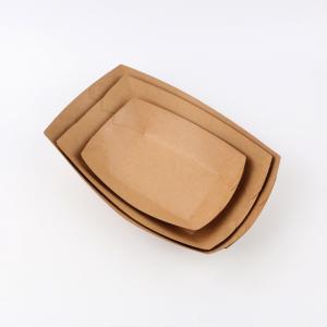 Wholesale Fast Food French Fry Containers Kraft Paper Boat Serving To Go Containers Packaging from china suppliers
