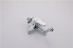 Brass Bathtub Shower Faucet Sets Wall Mouted Nickel Brushed Round Double Handle