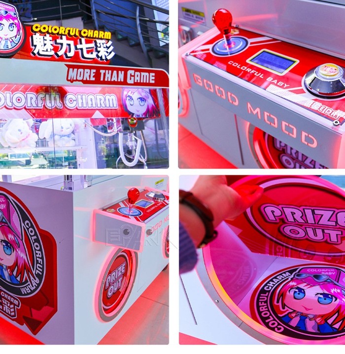 Colorful Coin Operated Doll Prize Vending Machine Mini Plush Toy Charming