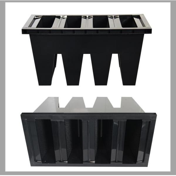 Easy Installation V Bank Filter , 95 % Efficiency Compact Air Filter For Fine Dust / Smoke